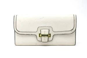 COACH Vintage White Leather Flap Wallet Clutch - Picture 1 of 6