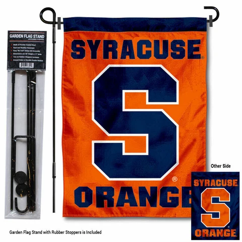 Syracuse University Orange Garden Flag and Stand Pole Kit Cover