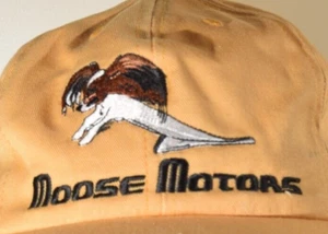 Moose Motors Cap Hat Snapback Usa Adjustable Gold Embroidered Logo - Picture 1 of 7