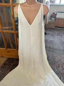 New Massimo Dutti linen blend midi dress , size UK 10-12 , RRP £ 99 - Picture 1 of 3