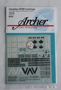 Archer 1/35 modernes kanadisches Fahrzeug KFOR Markierungen im NATO Service Kosovo AR35139 - Bild 1 von 1