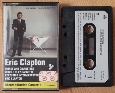 ERIC CLAPTON - MONEY & CIGARETTES BONUS (WARNER 92.3773-4) UK 1983 CASSETTE TAPE - Image 1 of 3