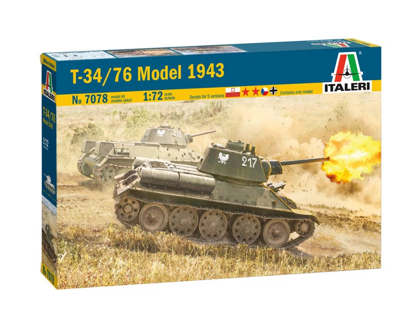 Italeri 1 72 T34/76 Mod. 43 Modélisme en Plastique