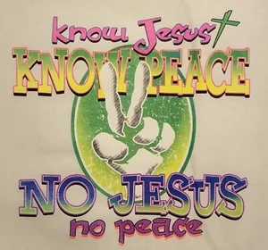 KNOW JESUS KNOW PEACE ...... CHRISTIAN JESUS SHIRT #SC-52 - Bild 1 von 3