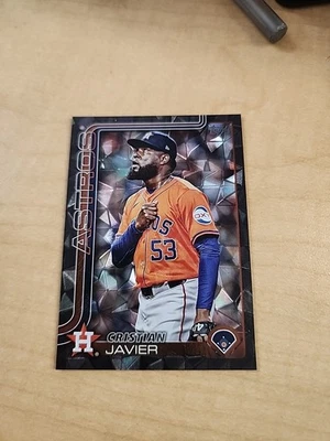 2025 Christian Javier Topps Series 2 Black Ice /10 #509 Houston Astros ZP - Image 1 of 2