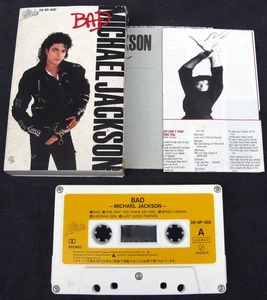 Michael Jackson BAD Album K7 Cassette Japanese Audio Tape with Lyrics JAPAN 1987 - Picture 1 of 5