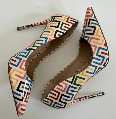 Steve Madden Vala Multi Color Pointed Toe Stiletto Pumps Size 8.5M - Image 1 of 4