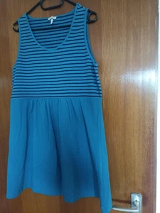 Deerberg Damen Freizeitkleid Sommerkleid Gr. L Gestreift - Bild 1 von 2