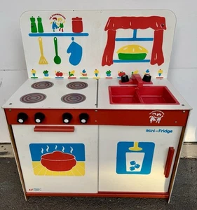 Vintage anni '80 American Toy Furniture & Co Storybook bambini cucina playset lavello stufa - Foto 1 di 11