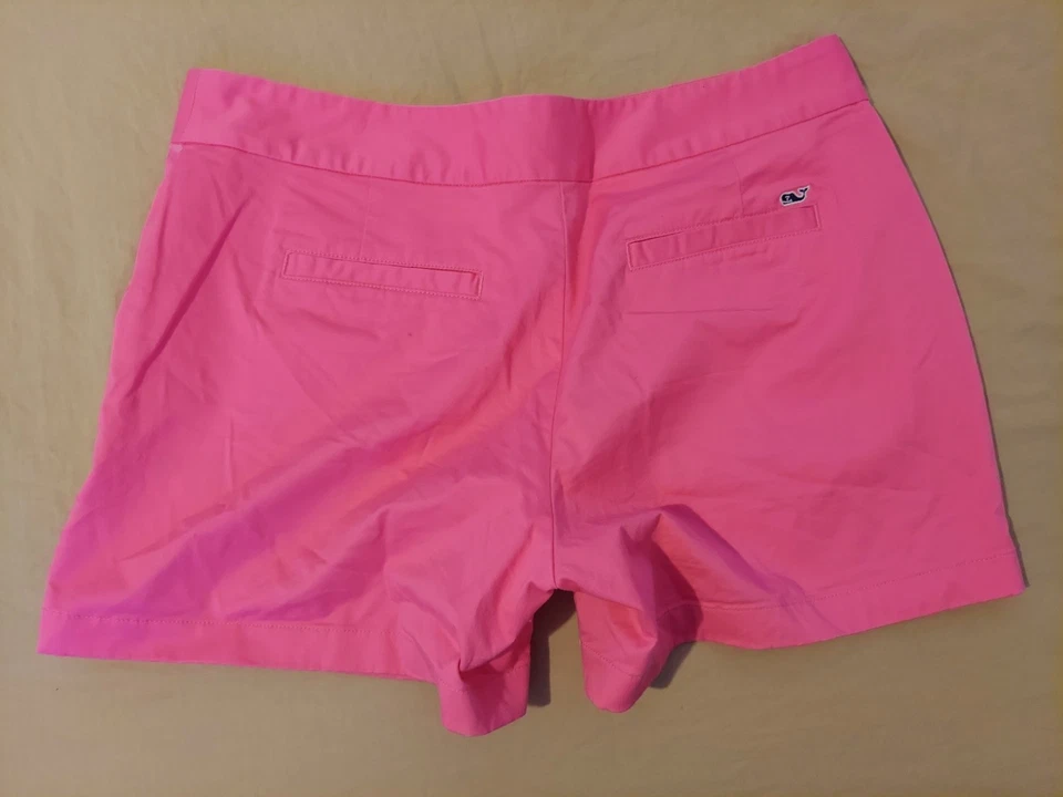 Pantalones Cortos Mujer Vineyard Vines Caqui 12 Rosa Algodón Chino Foto 1 de 4