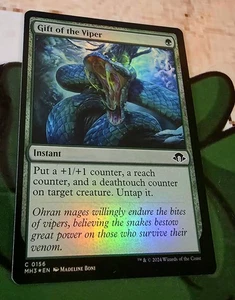 X 1 Gift of the Viper NM Foil Modern Horizons 156 MTG Magic The Gathering - Picture 1 of 2