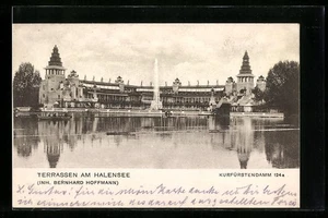 Halensee, Terrassen am Halensee, Kurfürstendamm 124a, Ansichtskarte 1908  - Picture 1 of 2