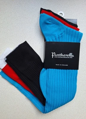 Pantherella 3 Pairs Danvers Fil D'ecosse Ribbed Cotton Long Socks Size Medium  - Image 1 of 2