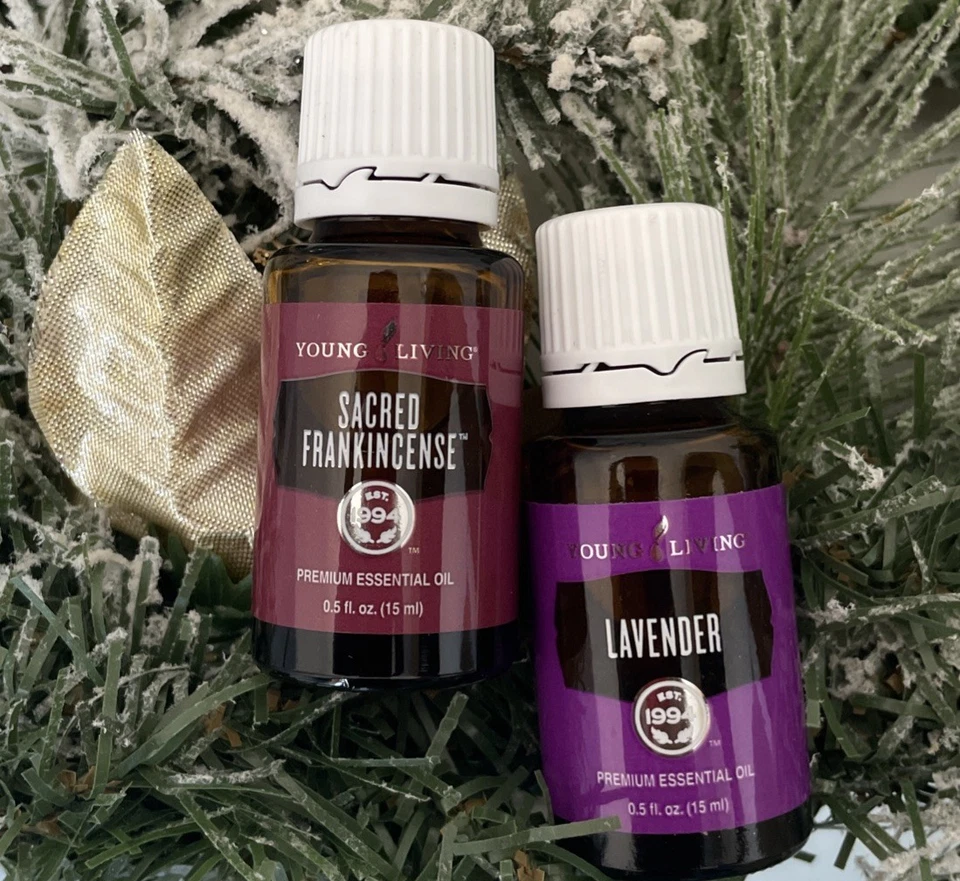 Young Living Essential Oils 2 Pack Of Lavender & Sacred Frankincense 15 Ml New - Image 1 of 3