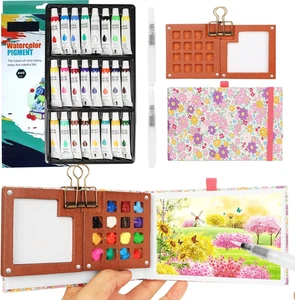 Mini Watercolor Paint Set, Tobios Watercolor Kit, Mini Watercolor Travel Set wit - Picture 1 of 7