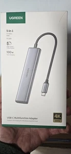 UGREEN 5 in 1 USB C Hub 4K HDMI USB HUB 100W Multiport Adapter for MacBook iPad - Picture 1 of 1
