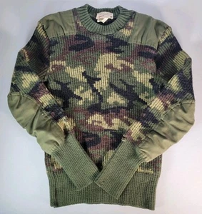 Cabela’s Wool Woodland Camo Knit Shooting Sweater USA Mens Vintage XS Extra Small  - Bild 1 von 13