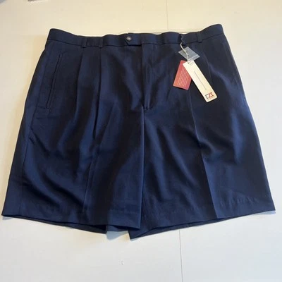 Cutter & Buck men's shorts pleated 48T Navy golf dress Chino New $85.00 - Image 1 of 4