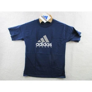 New Rare Adidas Vintage 90s Soccer Logo Youth Large t-shirt - Made USA - Picture 1 of 10