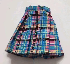 MONSTER HIGH SKIRT FRANKIE STEIN GENERATION 3 BLUE PINK PLAID G3 DOLL CLOTHES - Picture 1 of 2