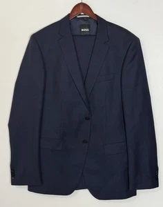 Hugo Boss H-Huge Blue Plaids Suit  Size 44 L #348 - Picture 1 of 10