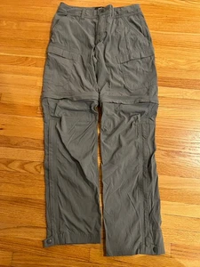 REI Boys Zip-Off lightweight camping pants, gray, size M (10-12) - Picture 1 of 7
