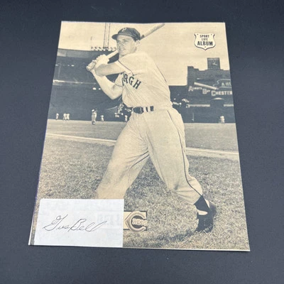 Gus Bell AUTOGRAPHED CARD Pittsburgh Pirates w/ Magazine photo - Image 1 of 4