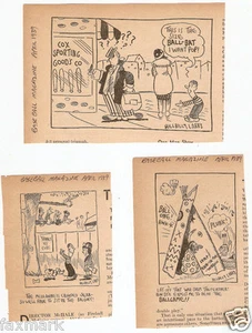 Hillbilly Larry Smith Cartoons Menge 3 1939 Baseball Magazin - Bild 1 von 4