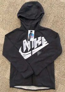 NIKE Full Zip Fleece Hoodie Sweatshirt Jacket Boys Youth S Small 7 / 8 AT2507 - Picture 1 of 4