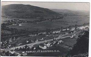 Overview of Fairlee, VT and Orford, NH Old Real Photo Postcard - Picture 1 of 1