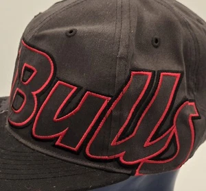 2000s 47 Brand Chicago Bulls Retro 90s Grey Spell Out Snapback Hat Y2K Hardwood - Picture 1 of 13