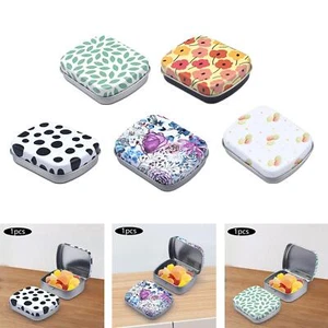 Small Tin Box Container with Lid Multifunctional Rectangular Empty Storage Box - Picture 1 of 16