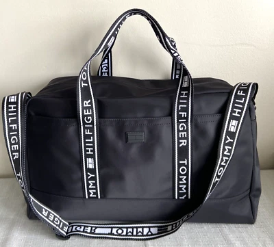 Bolso de Lona Tommy Hilfiger Weekender Negro Viaje Noche Foto 1 de 4