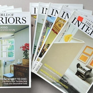 Lot 10 THE WORLD OF INTERIORS Design Magazine 2012 PICASSO CERAMICS Versace - Picture 1 of 24