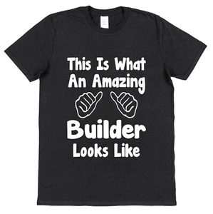 Tolles Baumeister T-Shirt Geschenk für Maurer Bauarbeiter Papa Vatertag - Bild 1 von 3