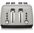 Debranded 4 SLICE Full size Grey toaster, extra long slots, high lift eject
