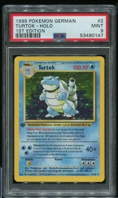 Turtok / Blastoise 2 PSA 9 Alemán 1ª Edición Base 1999 Pokemon Holo Set #2796 Foto 1 de 2