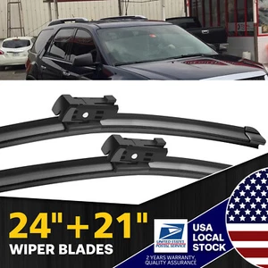 One Set Of 24"&21" OEM Windshield Wiper Blades For Chevrolet Malibu 09-11 Black - Picture 1 of 14