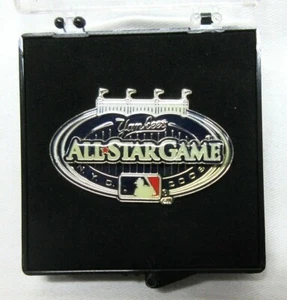 NIP NEW 2008 ALL STAR GAME PIN NY YANKEES MLB HEAVY PINBACK LABEL RARE 2 PCS - Picture 1 of 4