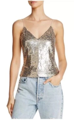 Camiseta sin mangas Alice + Olivia lentejuelas metálicas Foto 1 de 4