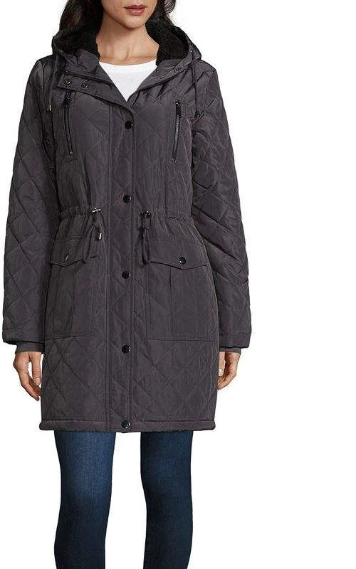 Chaqueta acolchada de peso pesado para mujer a.n.a Color: Titanio Talla: XL PRECIO DE VENTA SUGERIDO POR EL FABRICANTE $200 () Foto 1 de 1