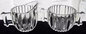 Jeannette Glass Clear National Creamer Pitcher & Sugar Bowl Set - Picture 1 of 7