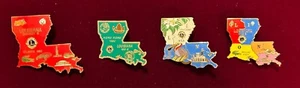 Lions Club Pins Vintage Louisiana Atlanta 82 Miami 89 St. Louis 90 Hong Kong 92 - Bild 1 von 2