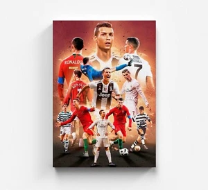 Ronaldo Soccer Leinwand Bilder Football Wandbilder Hochwertiger Große Kunstdruck - Bild 1 von 6