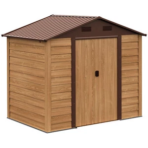 Metal Outdoor Storage Shed Garden Tool House with Double Door for Patio Backyard - Picture 1 of 9
