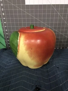 Vintage 1940's Hull Blushing Apple Cookie Jar Canister w/ Lid Ceramic Fruit - Picture 1 of 4