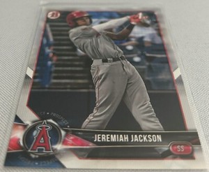 2018 Bowman Draft Baseball Jeremiah Jackson Los Angeles Angels 1st Bowman #BD-51