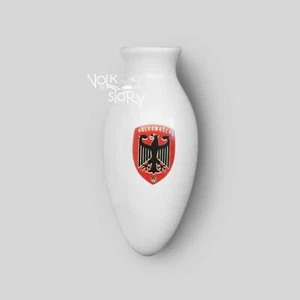 VW VOLKSTORY VINTAGE CERAMIC FLOWER BUD VASE DASHBOARD WOLFSBURG BUG BUS - Picture 1 of 2