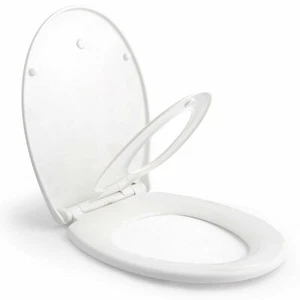 Neu Toilettendeckel mit Absenkautomatik WC Sitz Deckel Toilettensitz Klodeckel - Bild 1 von 63