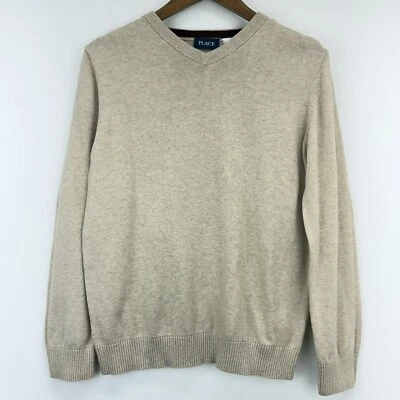 Детский место размер 14 (XL) мальчиков желтовато-коричневый длинным рукавом v-образным вырезом свитер с Ярлыками - Изображение 1 из 4